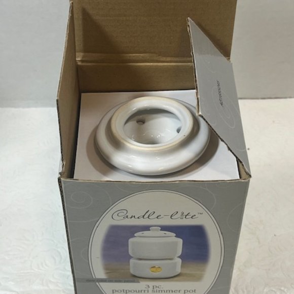 White Candle-lite 3 Piece Potpourri Simmer Pot - Picture 3 of 13